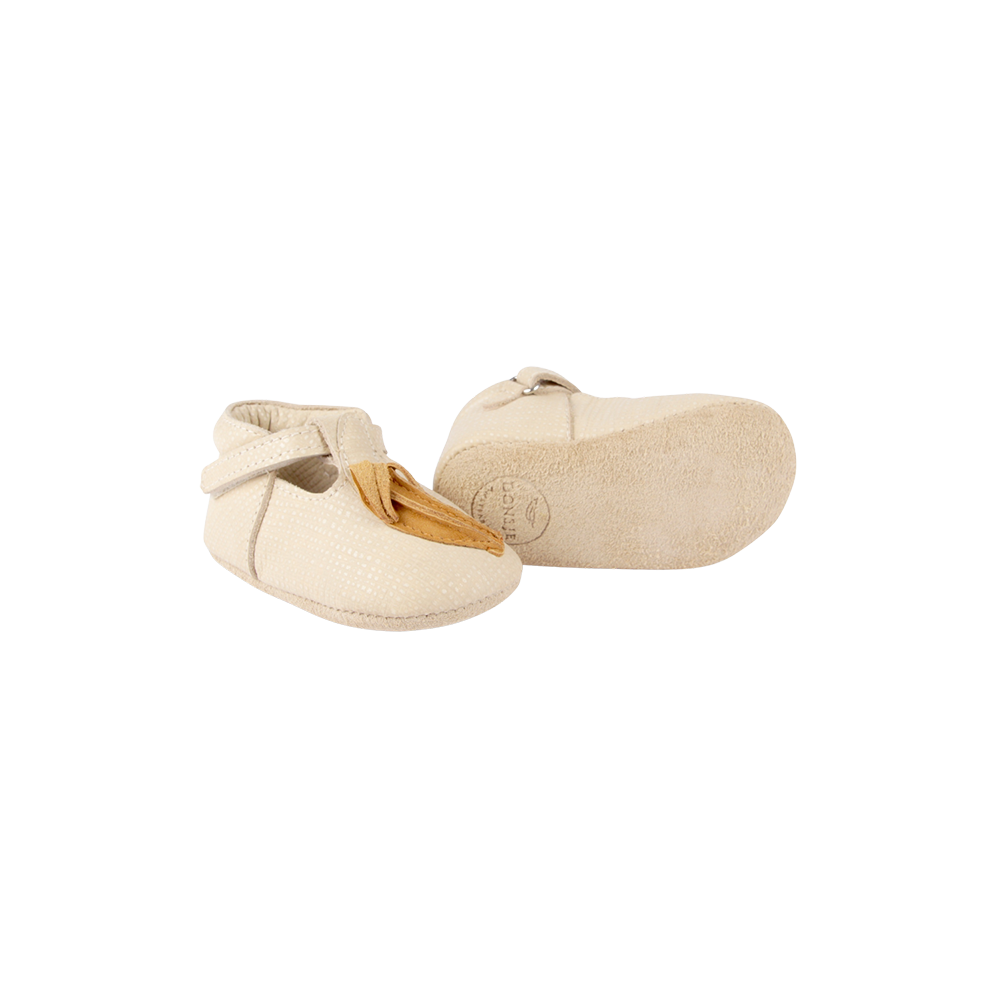 Nanoe Shoes | Banana | Cream Scored Leather