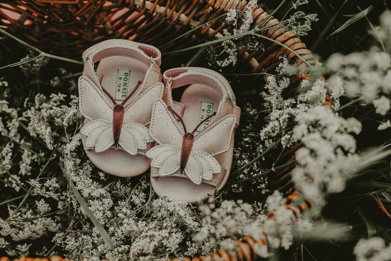 Tuti Sky Sandals | Butterfly | Powder Metallic Nubuck