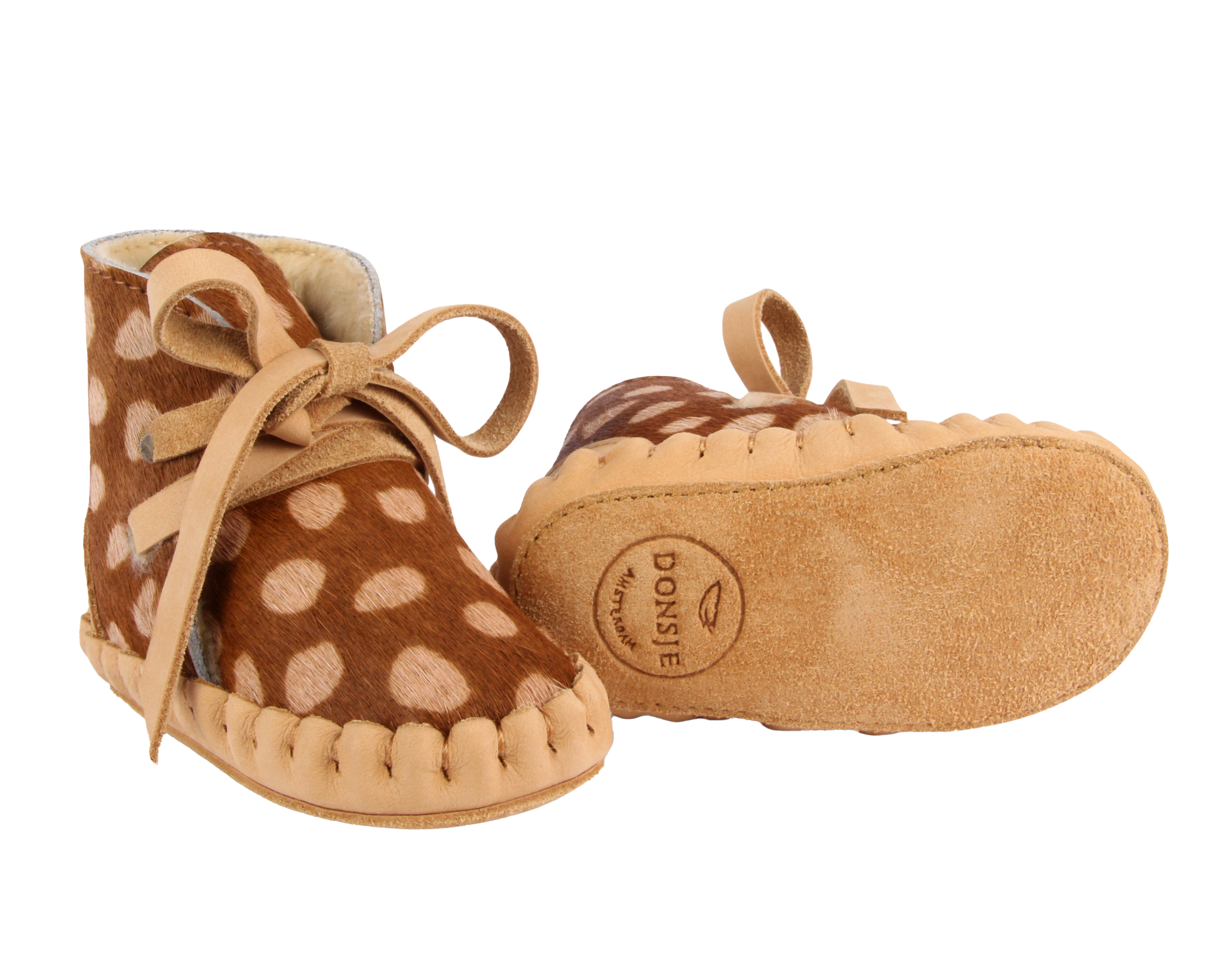 Pina Exclusive Booties | Brown Spotted Cow Hair