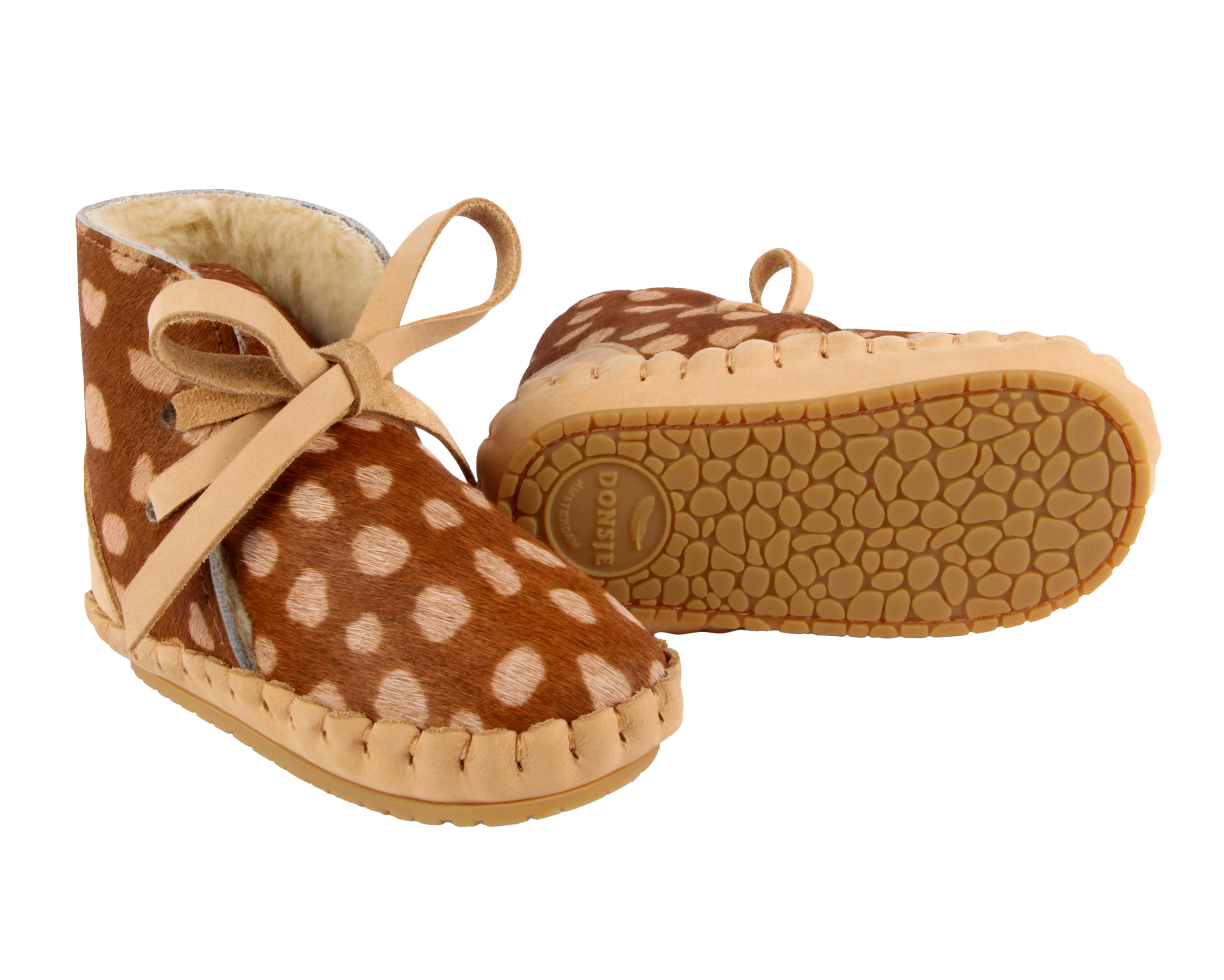Pina Exclusive Booties | Brown Spotted Cow Hair