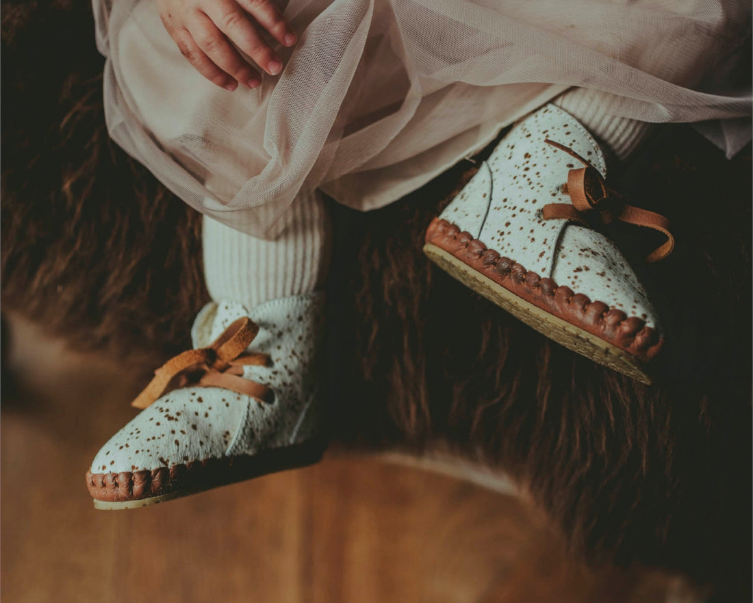 Pina Exclusive Booties | Bambi Spotted Cow Hair