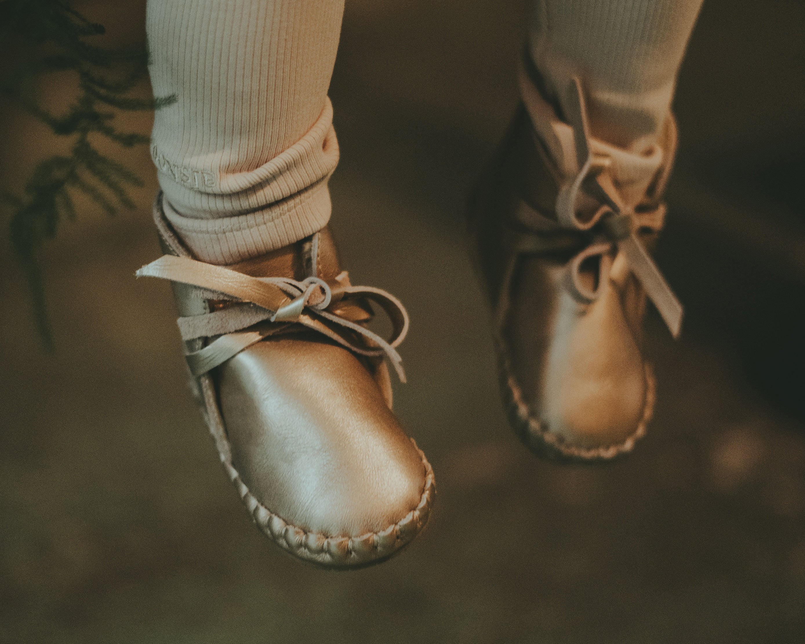 Pina Exclusive Booties | Champagne Metallic Leather