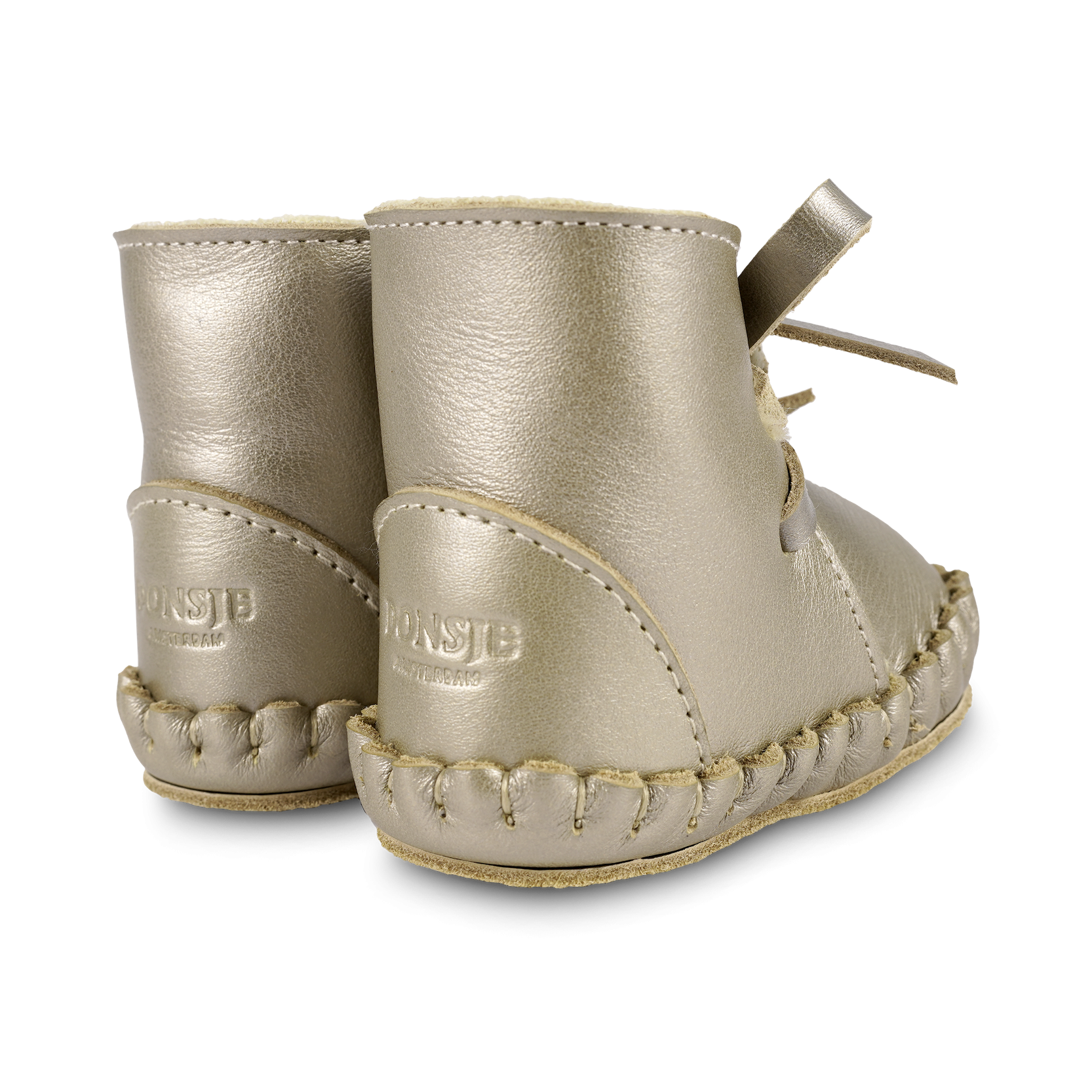 Pina Exclusive Booties | Champagne Metallic Leather