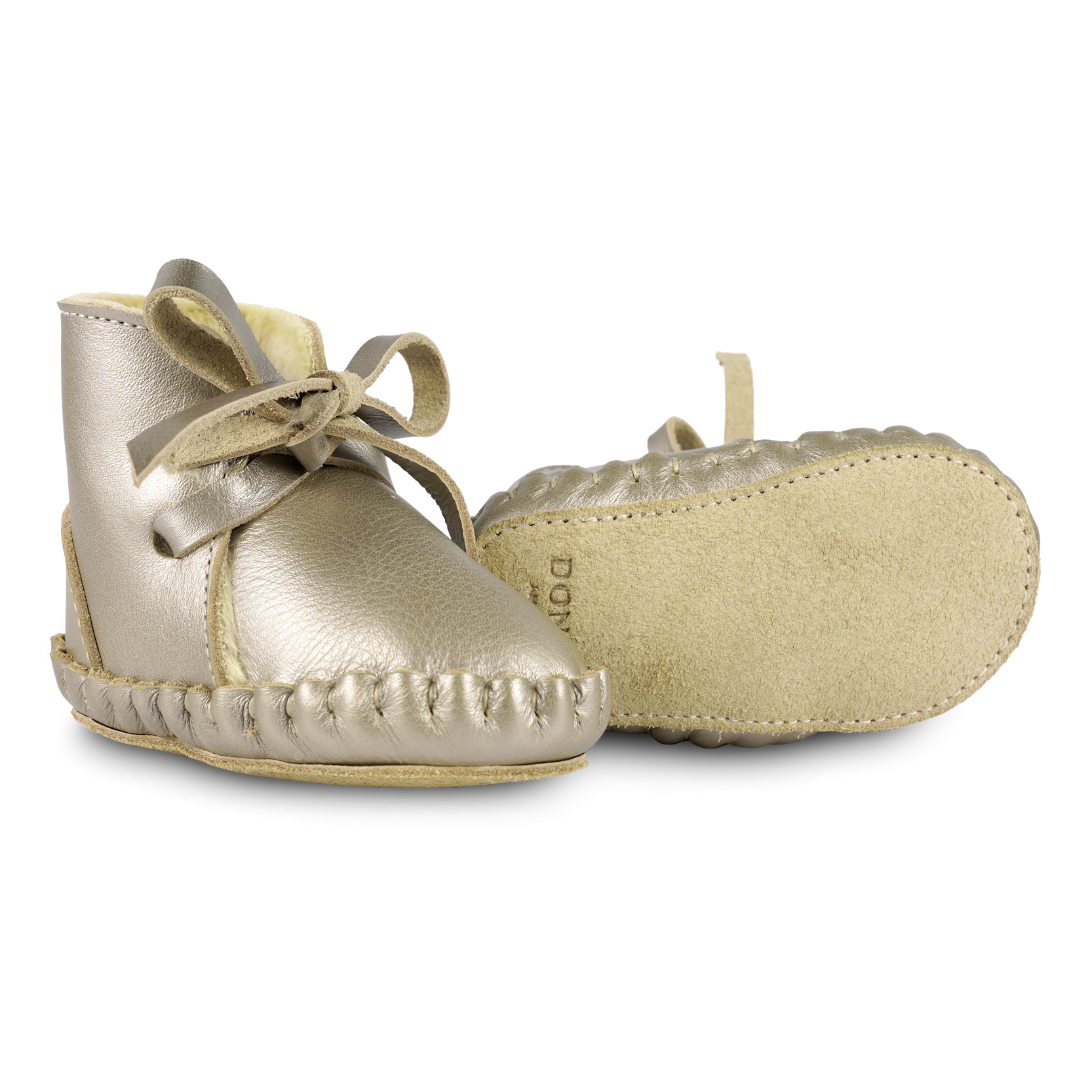 Pina Exclusive Booties | Champagne Metallic Leather