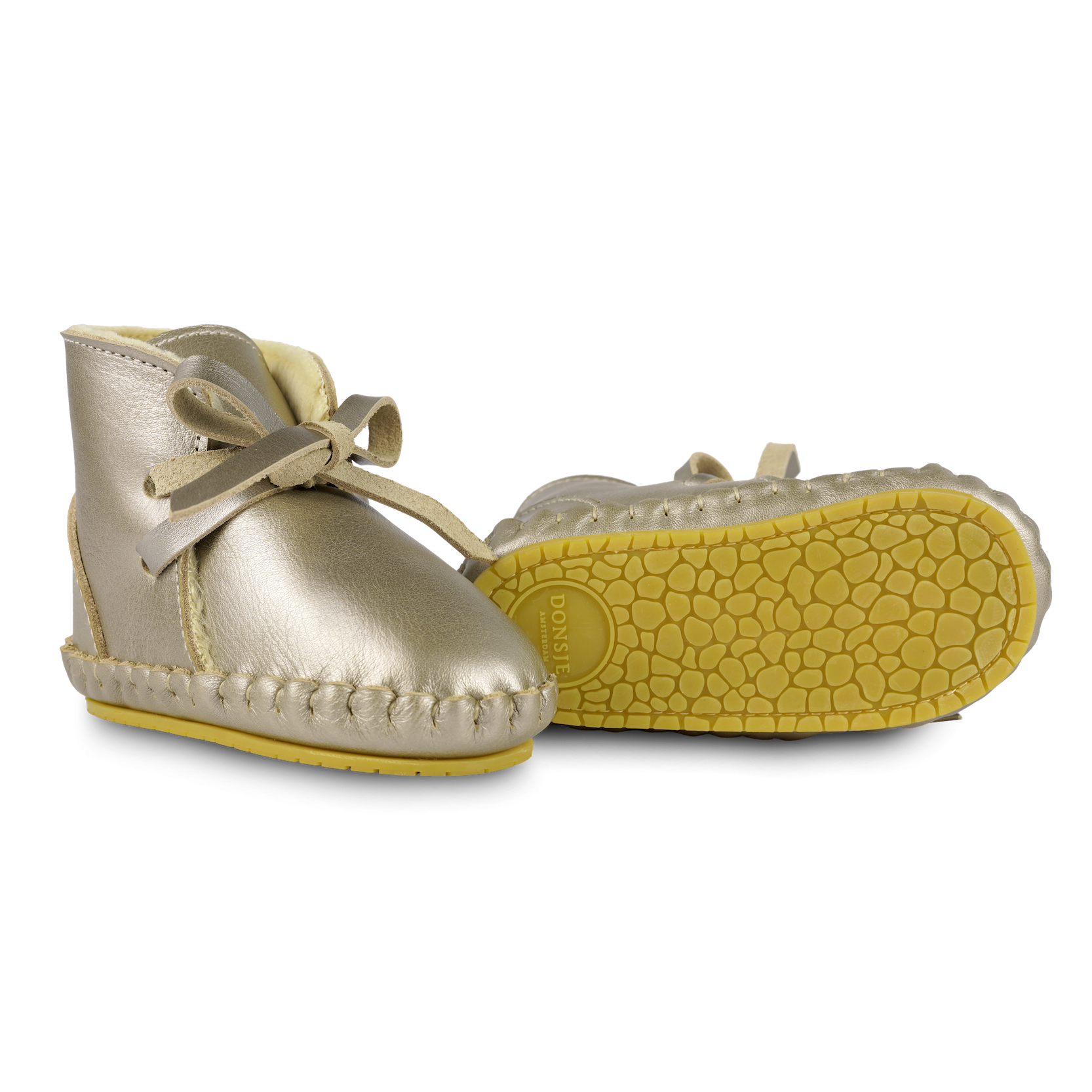 Pina Exclusive Booties | Champagne Metallic Leather