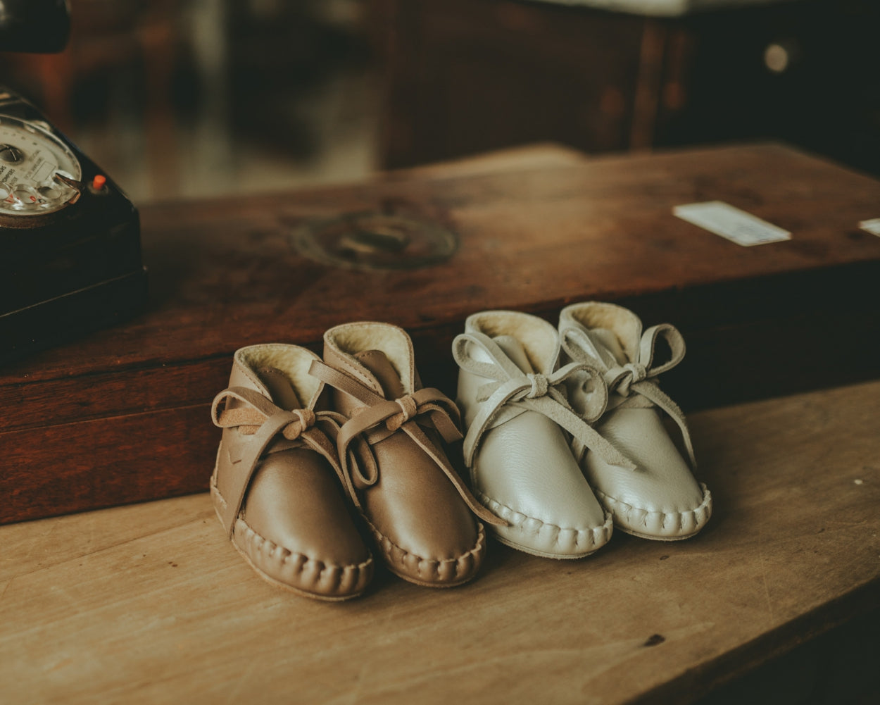 Pina Exclusive Booties | Truffle Metallic Nubuck