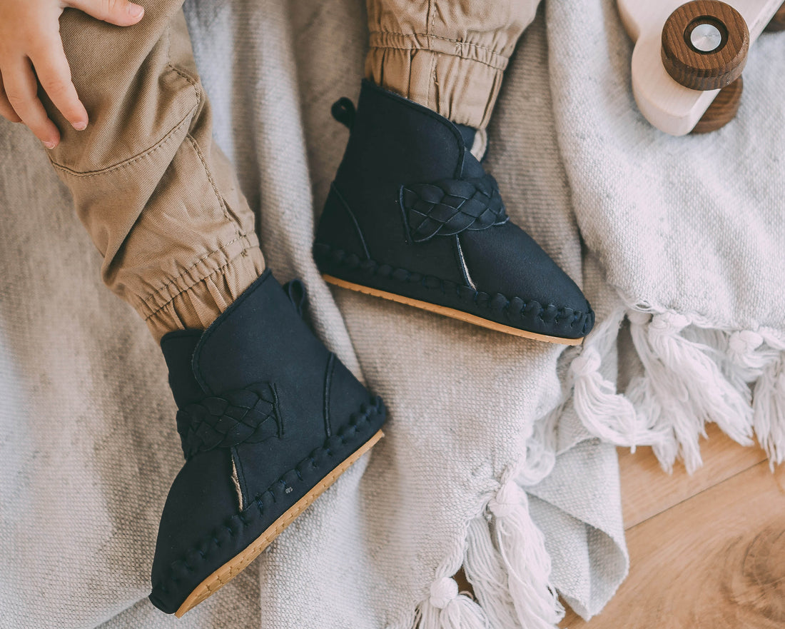 Mace Booties | Navy Nubuck