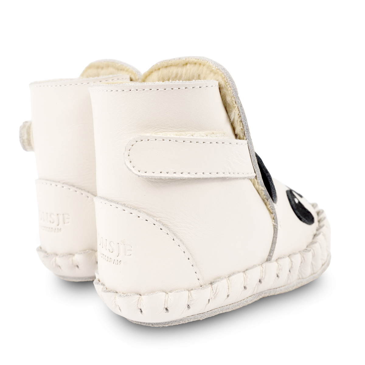 Kapi Classic Booties | Panda | Off White Leather