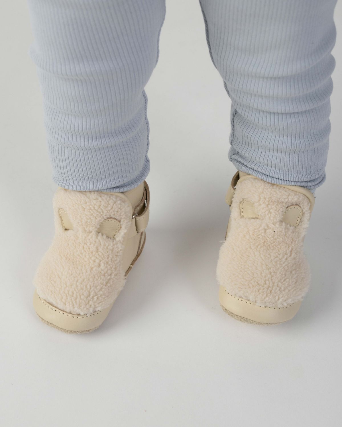 Richy Booties | Polar Bear | Off White Curly Faux Fur