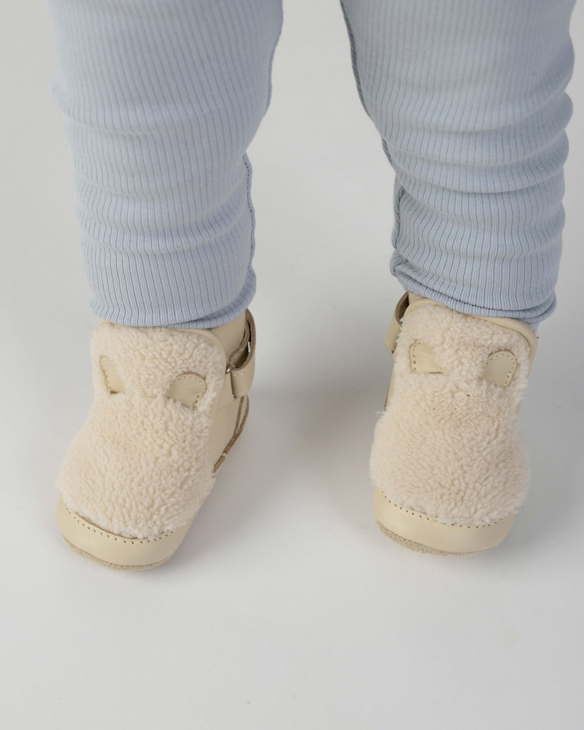 Richy Booties | Polar Bear | Off White Curly Faux Fur