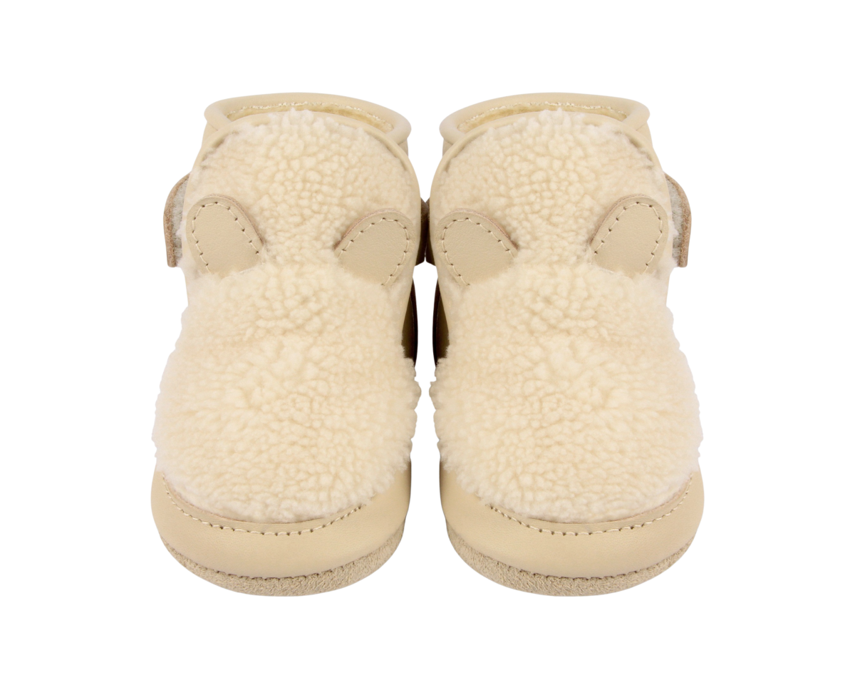 Richy Booties | Polar Bear | Off White Curly Faux Fur