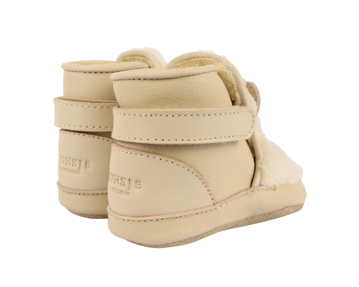 Richy Booties | Polar Bear | Off White Curly Faux Fur