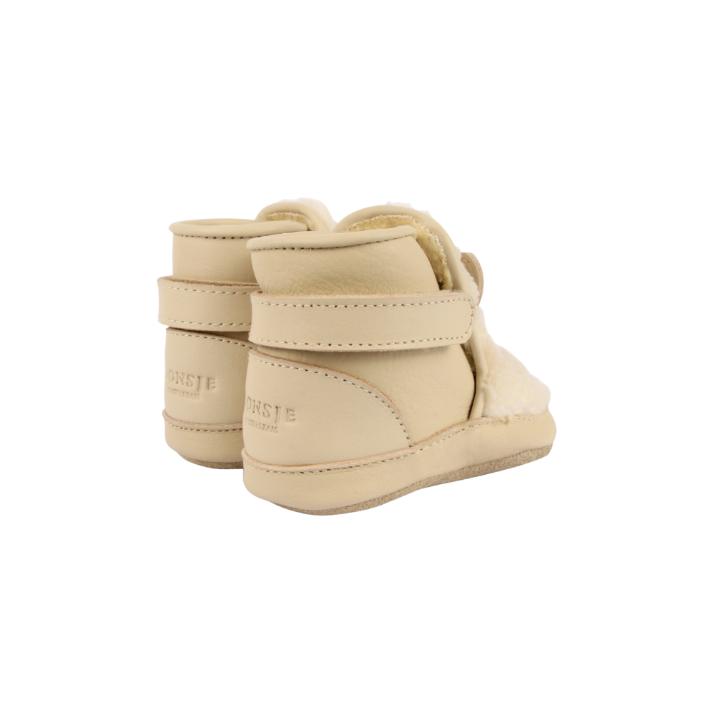 Richy Booties | Polar Bear | Off White Curly Faux Fur