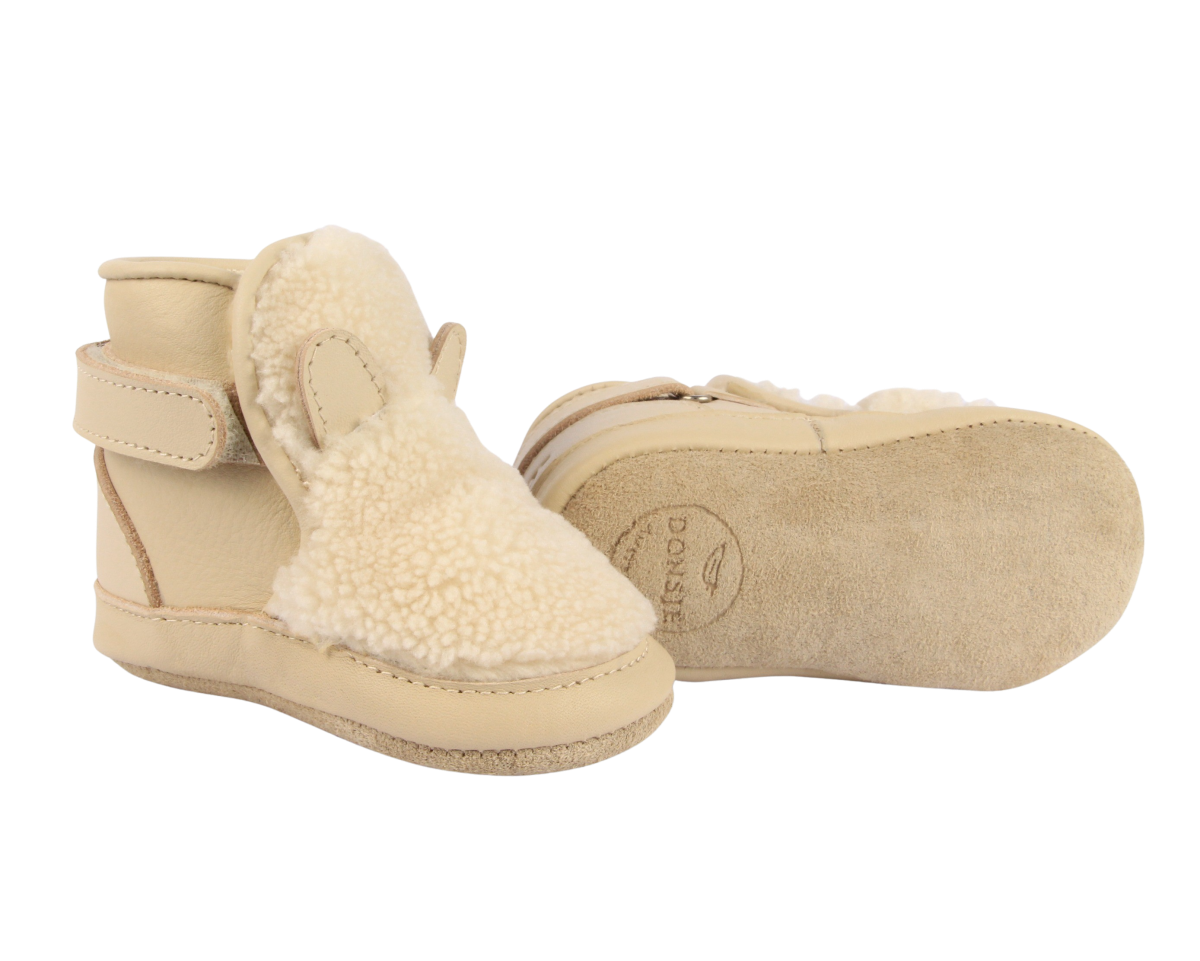 Richy Booties | Polar Bear | Off White Curly Faux Fur