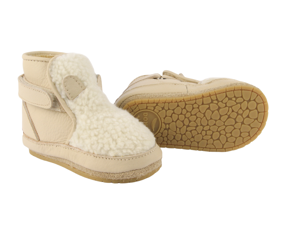 Richy Booties | Polar Bear | Off White Curly Faux Fur