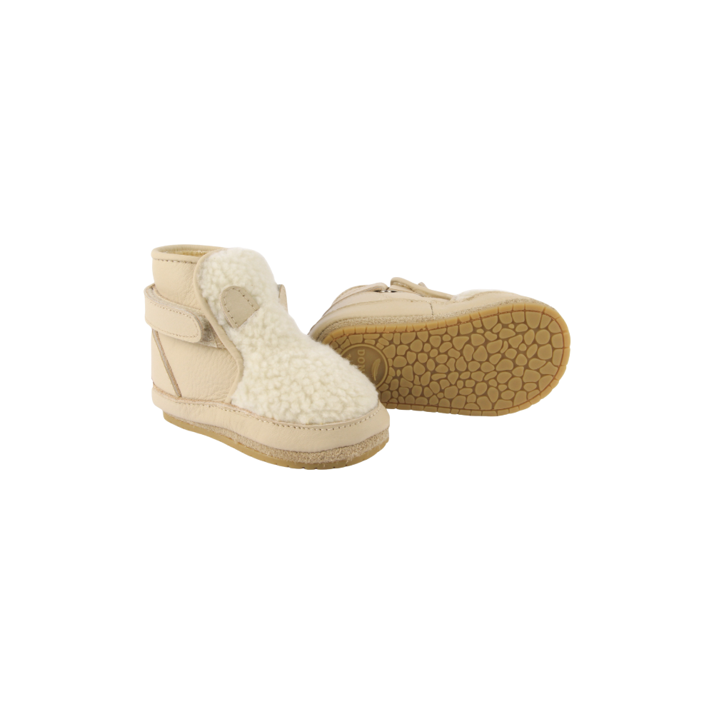 Richy Booties | Polar Bear | Off White Curly Faux Fur