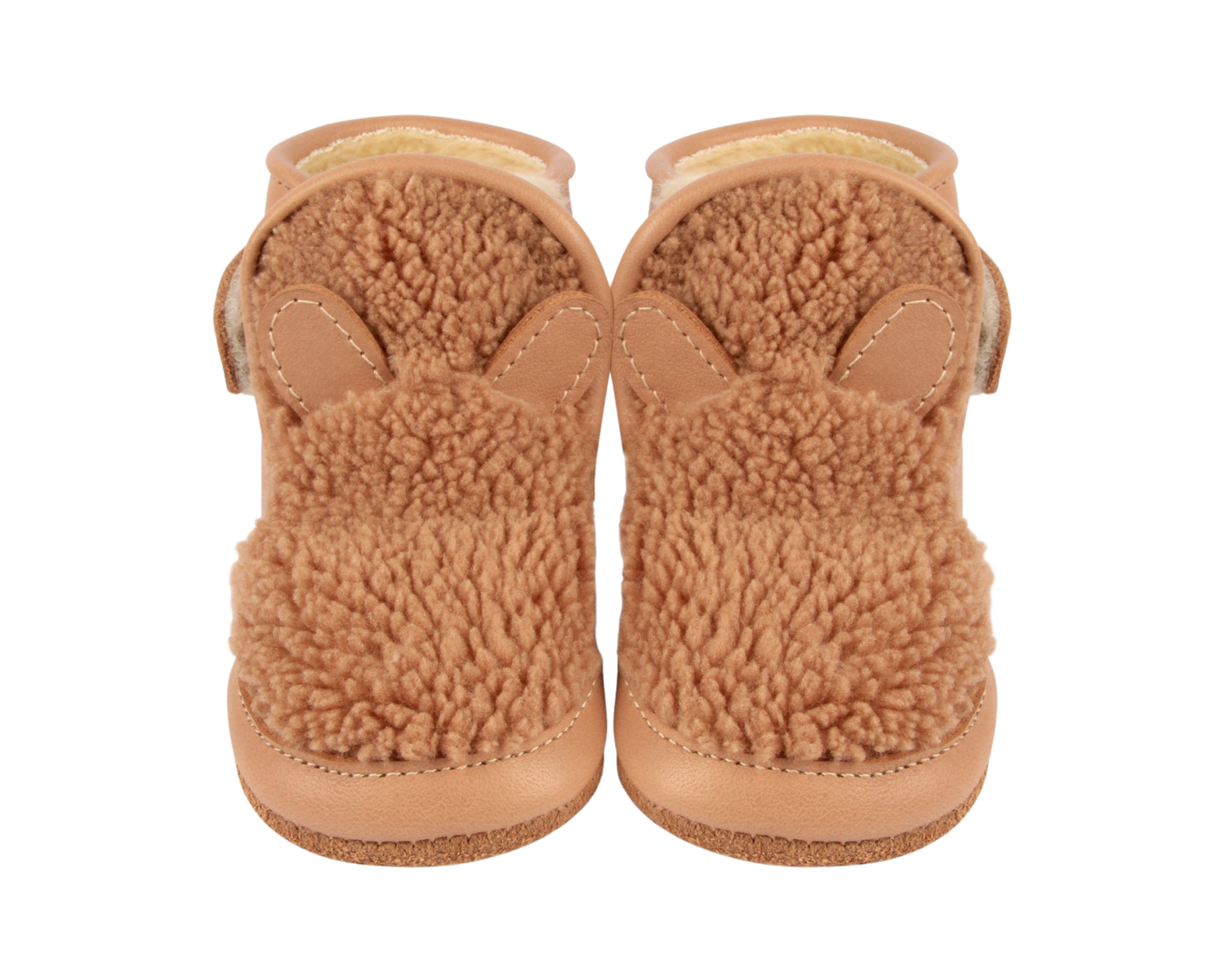 Richy Booties | Teddy Bear | Light Maple Curly Faux Fur