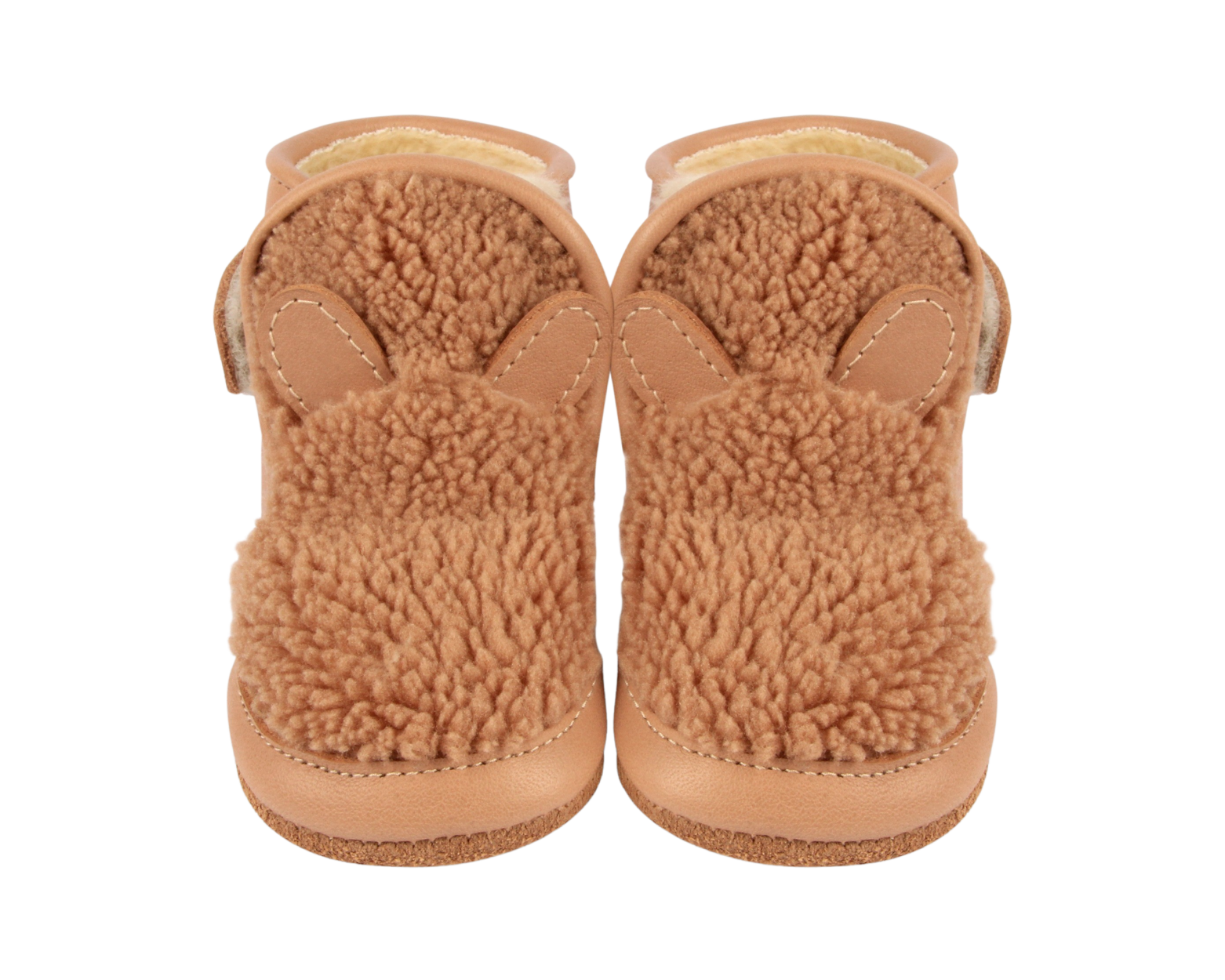 Richy Booties | Teddy Bear | Light Maple Curly Faux Fur