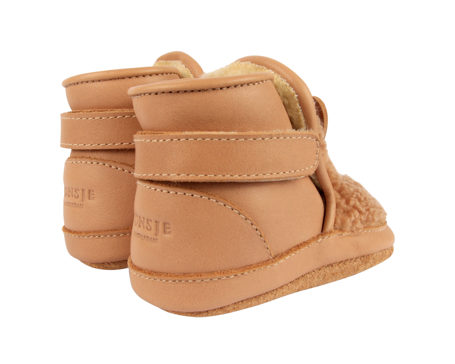 Richy Booties | Teddy Bear | Light Maple Curly Faux Fur