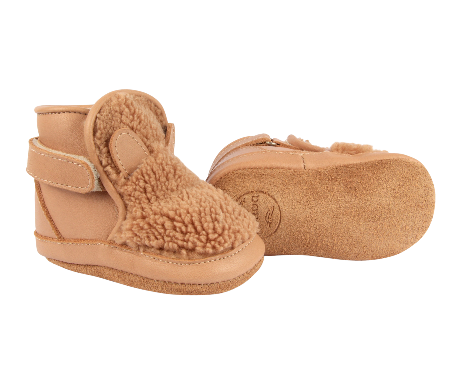 Richy Booties | Teddy Bear | Light Maple Curly Faux Fur