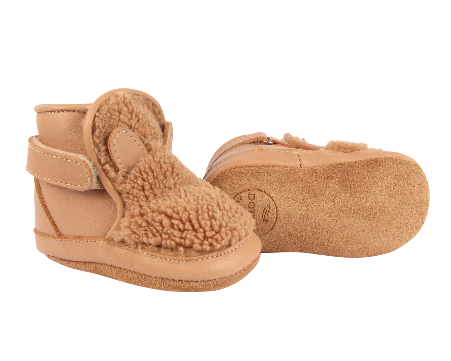 Richy Booties | Teddy Bear | Light Maple Curly Faux Fur