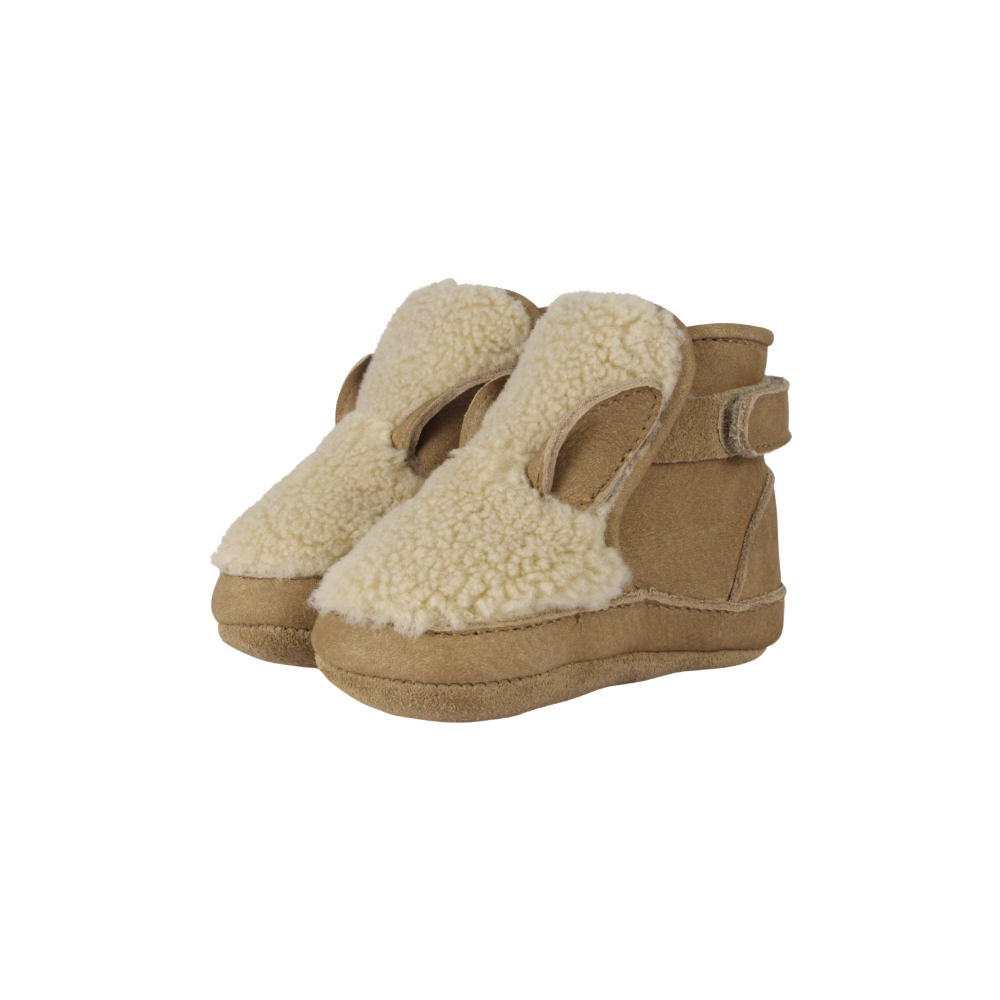 Richy Booties | Alpaca | Beige Curly Faux Fur
