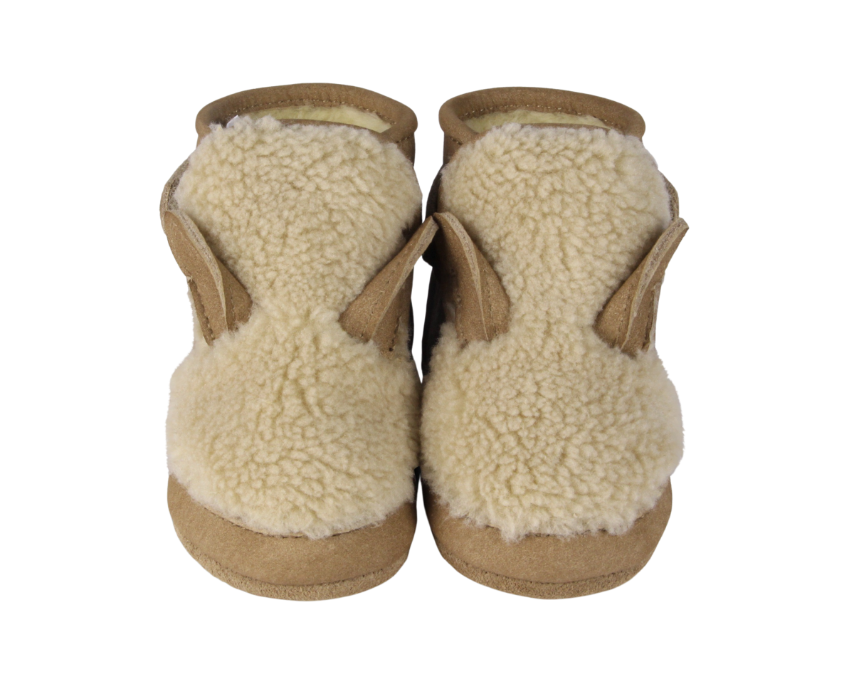 Richy Booties | Alpaca | Beige Curly Faux Fur