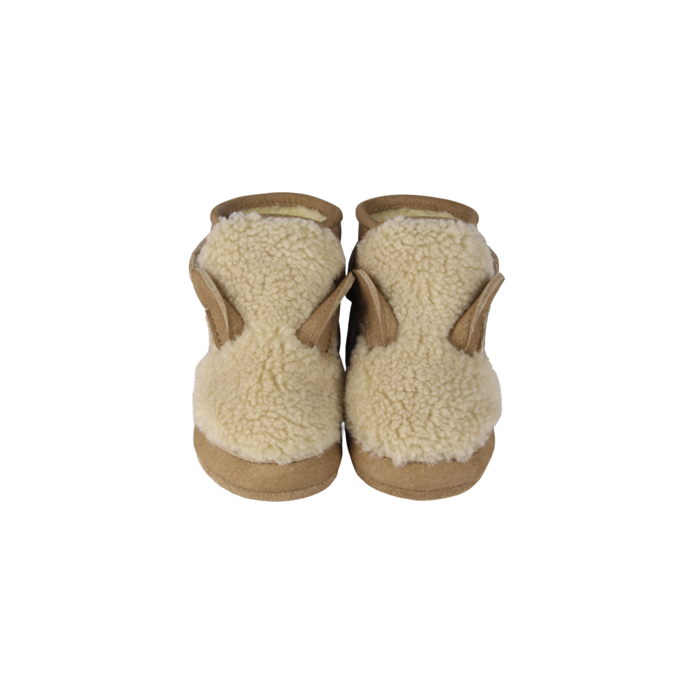 Richy Booties | Alpaca | Beige Curly Faux Fur