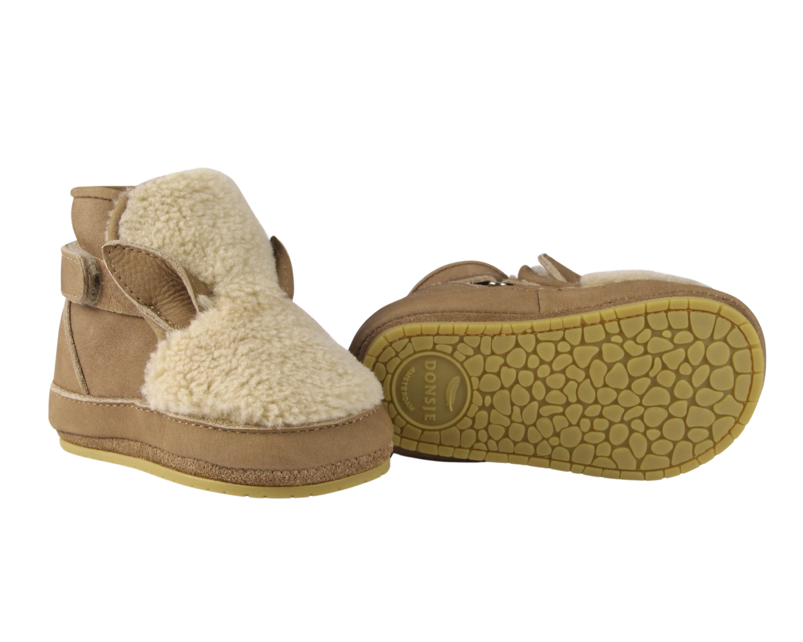 Richy Booties | Alpaca | Beige Curly Faux Fur