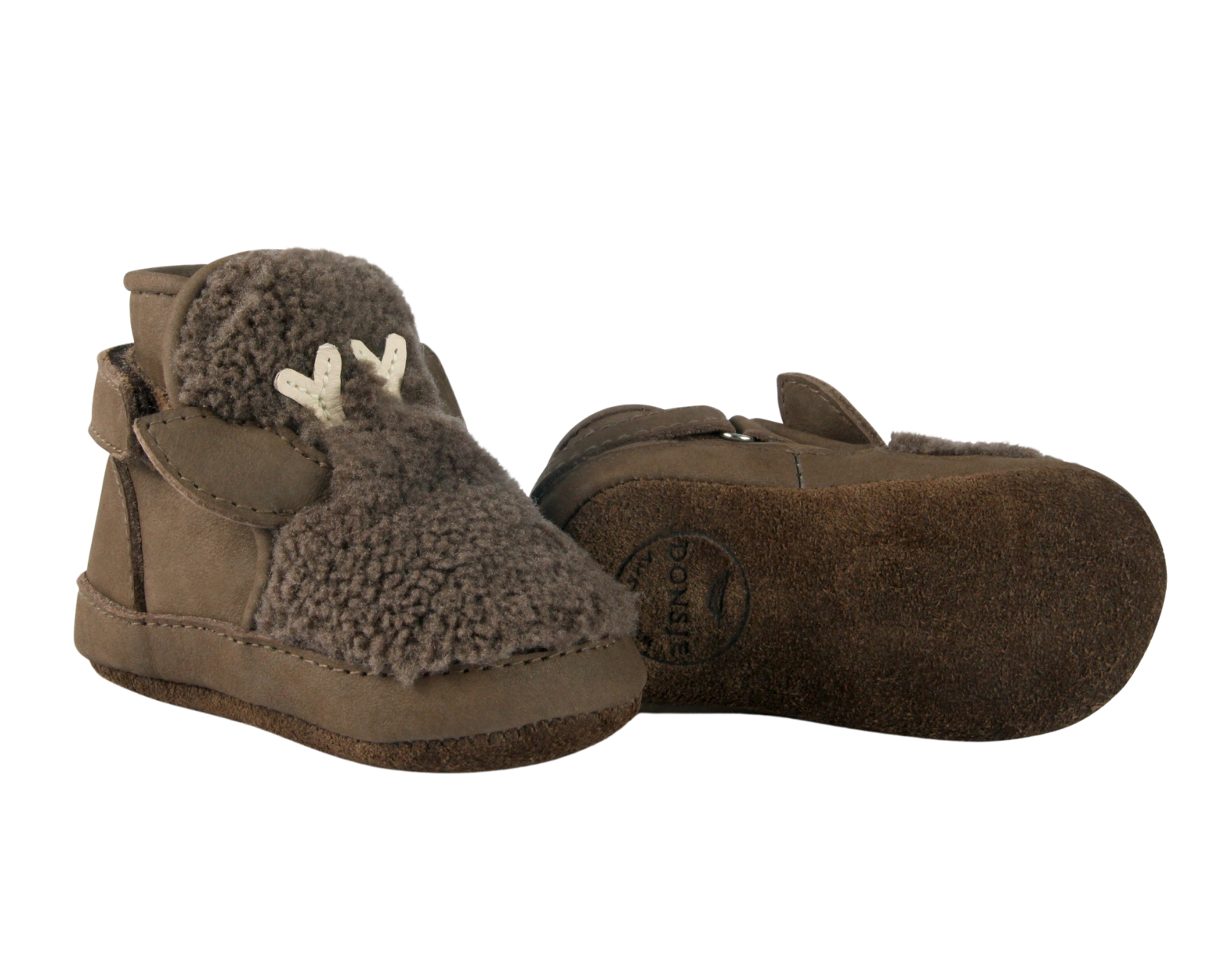 Richy Booties | Stag | Hazelnut Curly Faux Fur