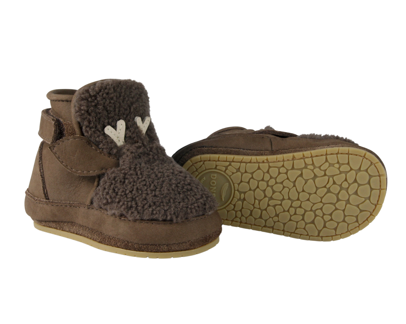 Richy Booties | Stag | Hazelnut Curly Faux Fur