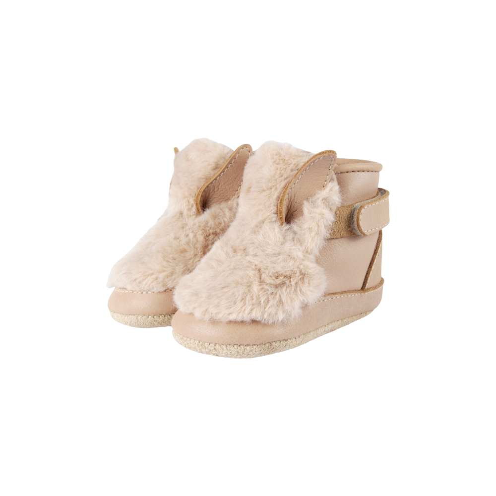 Richy Booties | Fluffy Bunny | Warm Beige Soft Faux Fur