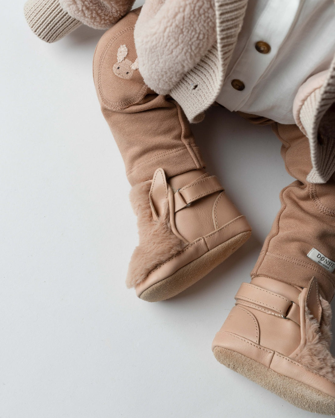 Richy Booties | Fluffy Bunny | Warm Beige Soft Faux Fur
