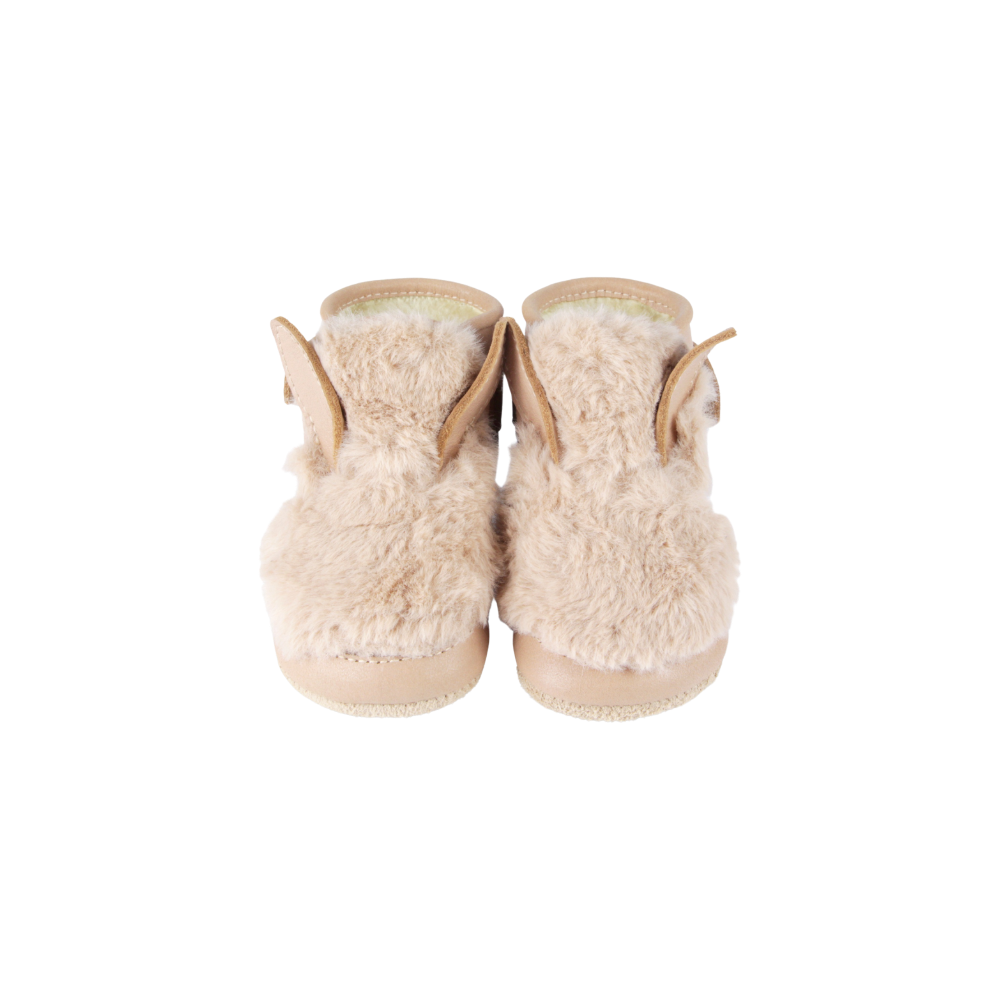 Richy Booties | Fluffy Bunny | Warm Beige Soft Faux Fur