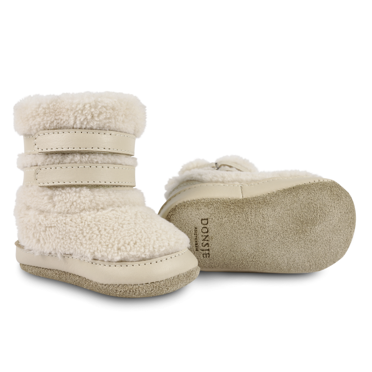 Larisso Booties | Off White Curly Faux Fur