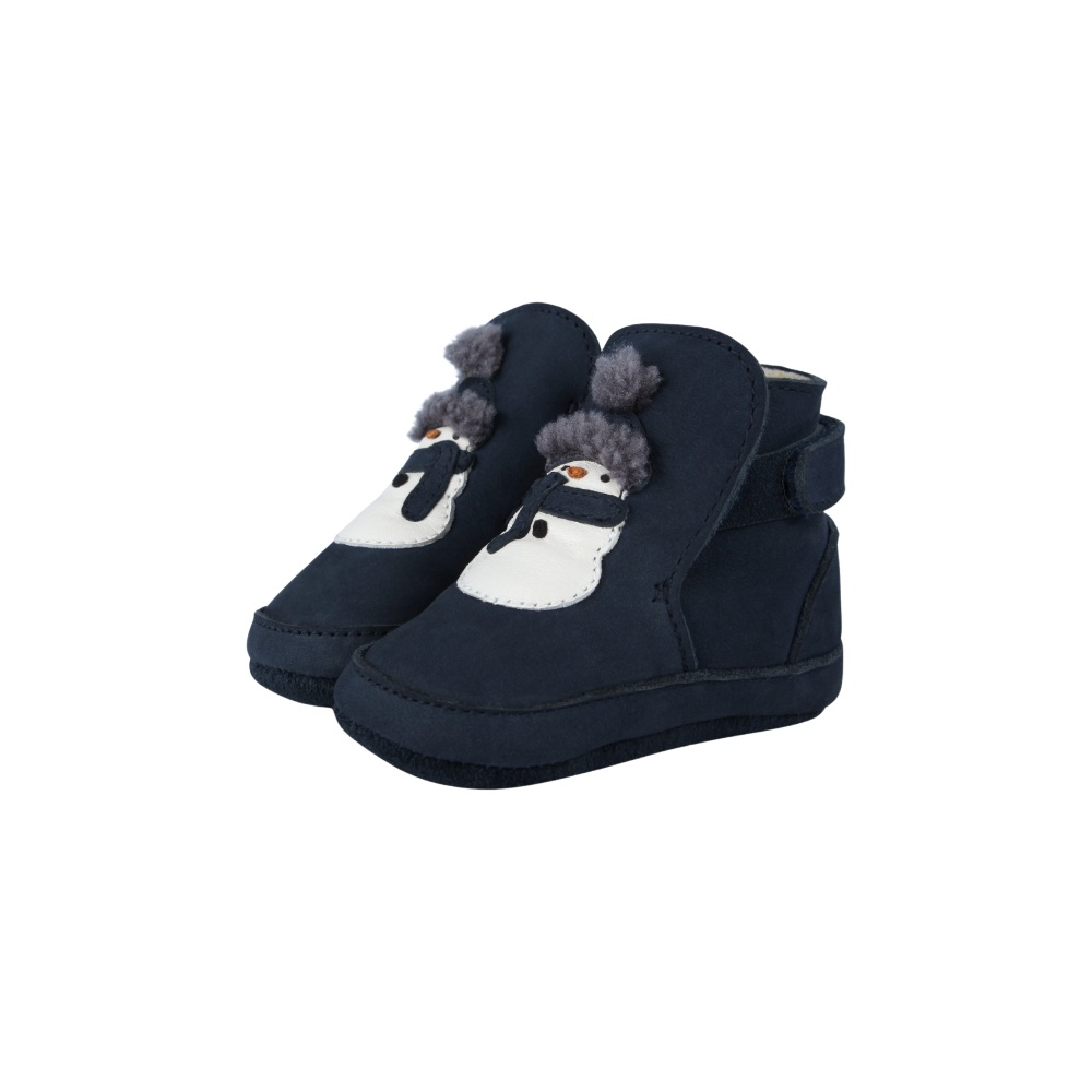 Aggas Booties | Snowman | Navy Nubuck