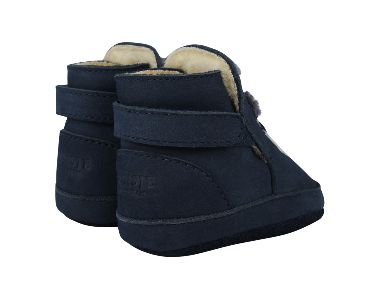 Aggas Booties | Snowman | Navy Nubuck