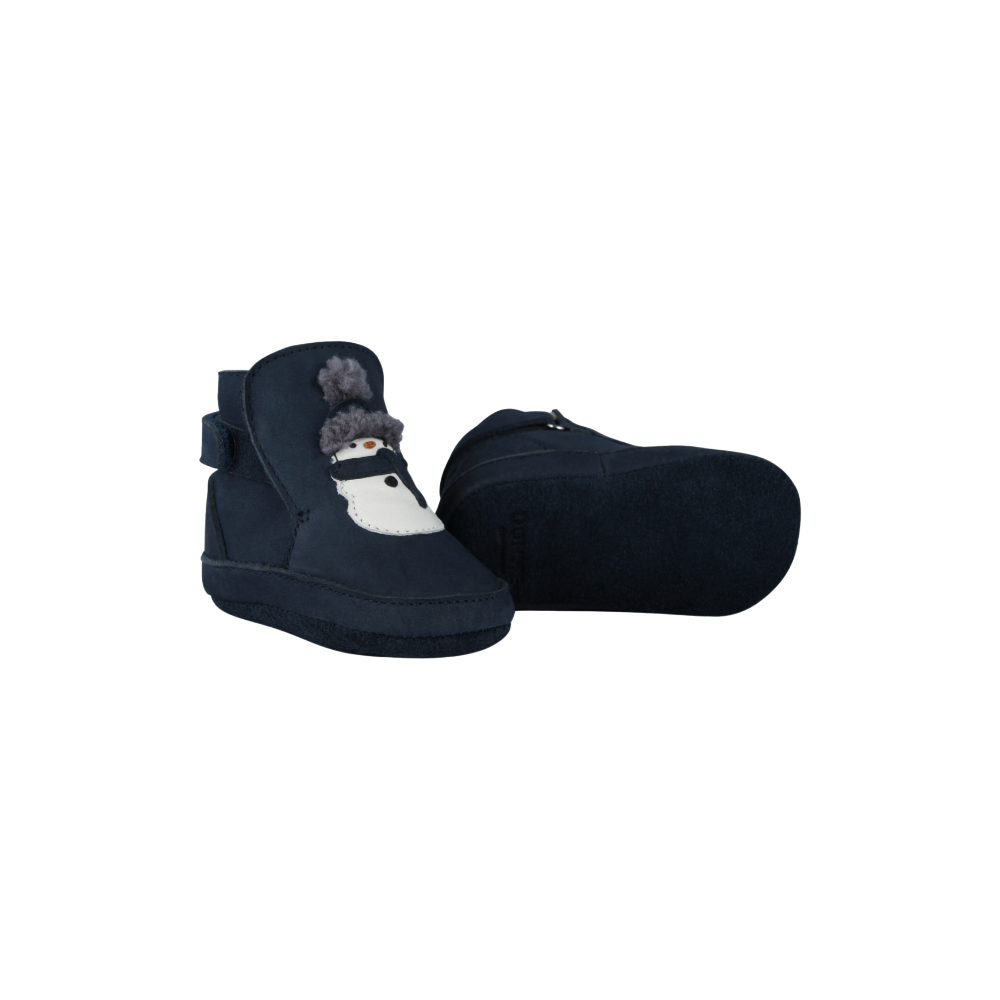 Aggas Booties | Snowman | Navy Nubuck