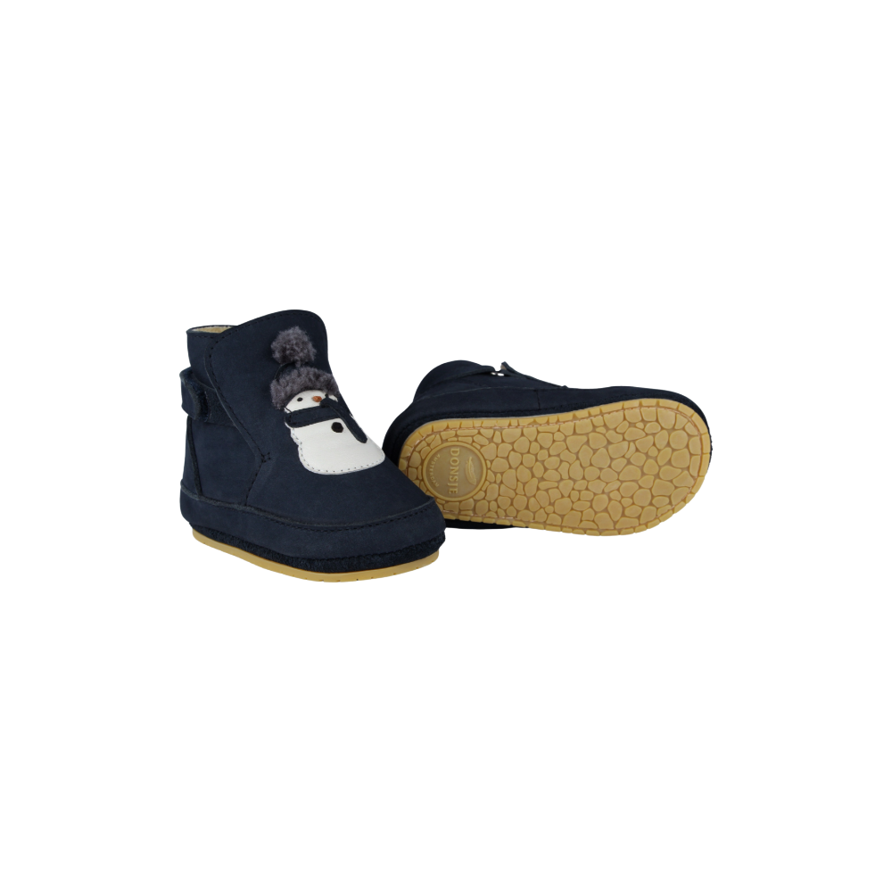 Aggas Booties | Snowman | Navy Nubuck