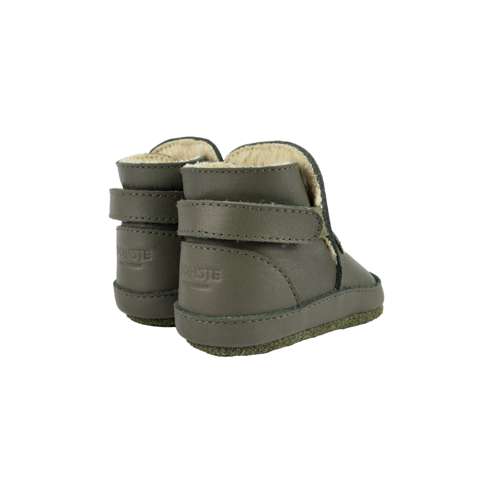 Aggas Booties | Christmas Tree | Olive Leather
