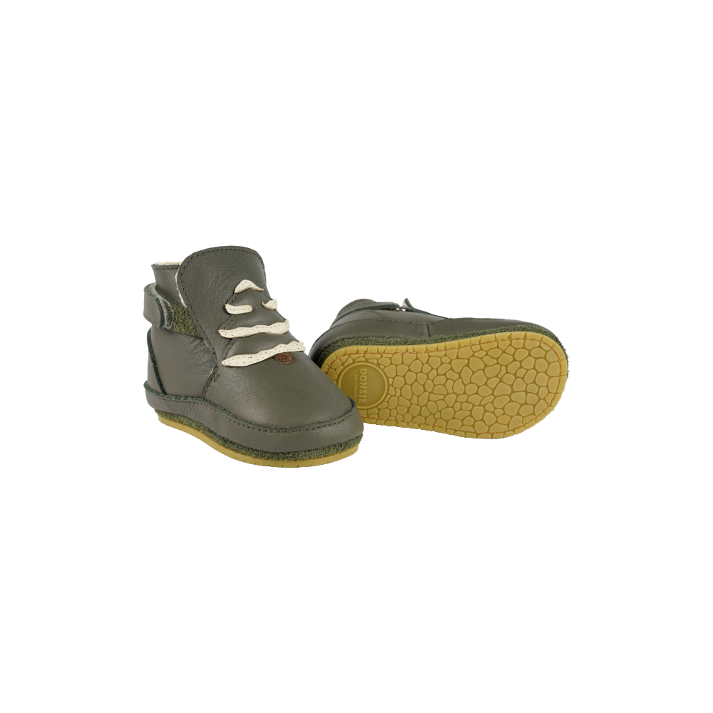 Aggas Booties | Christmas Tree | Olive Leather