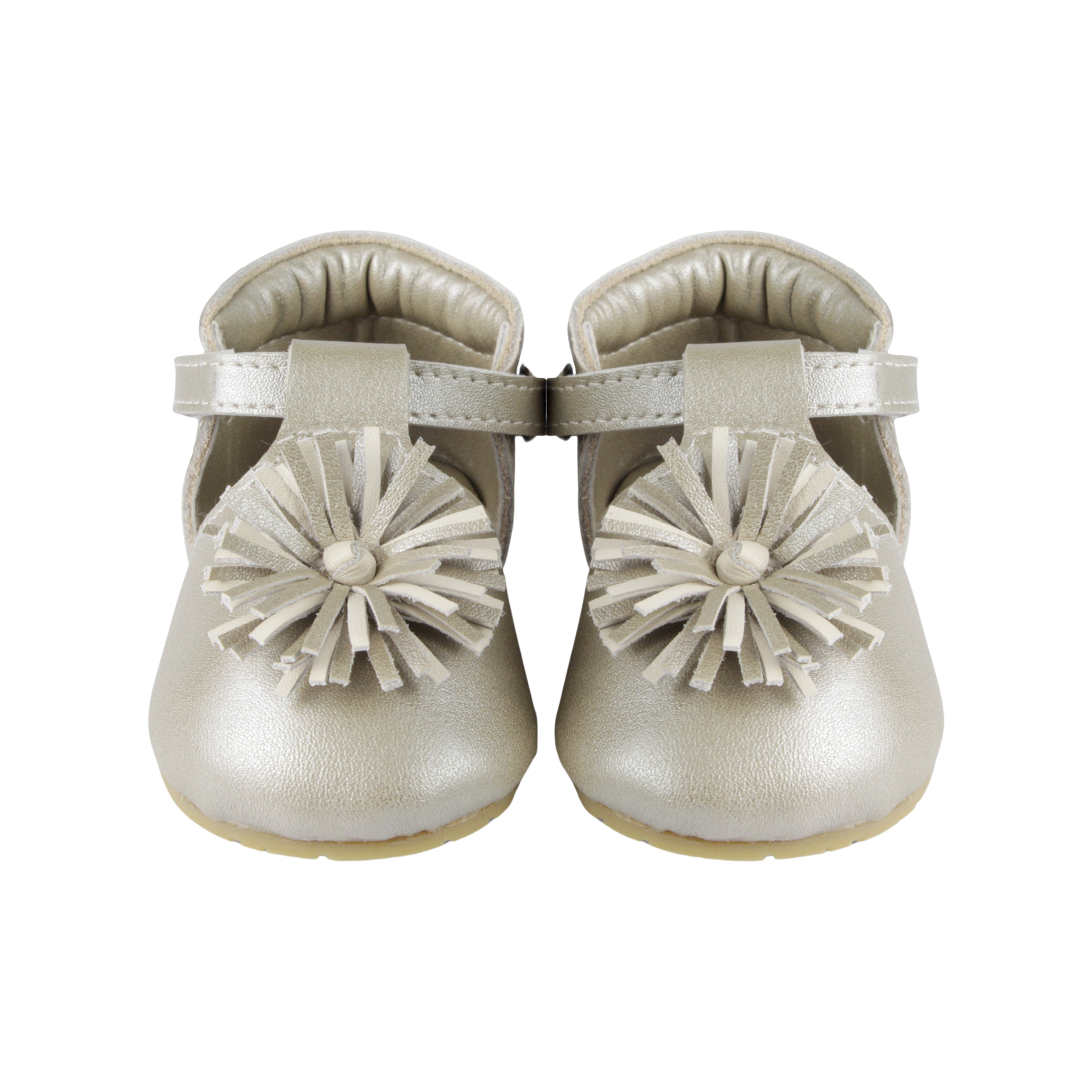 Poms Shoes | Champagne Metallic Leather