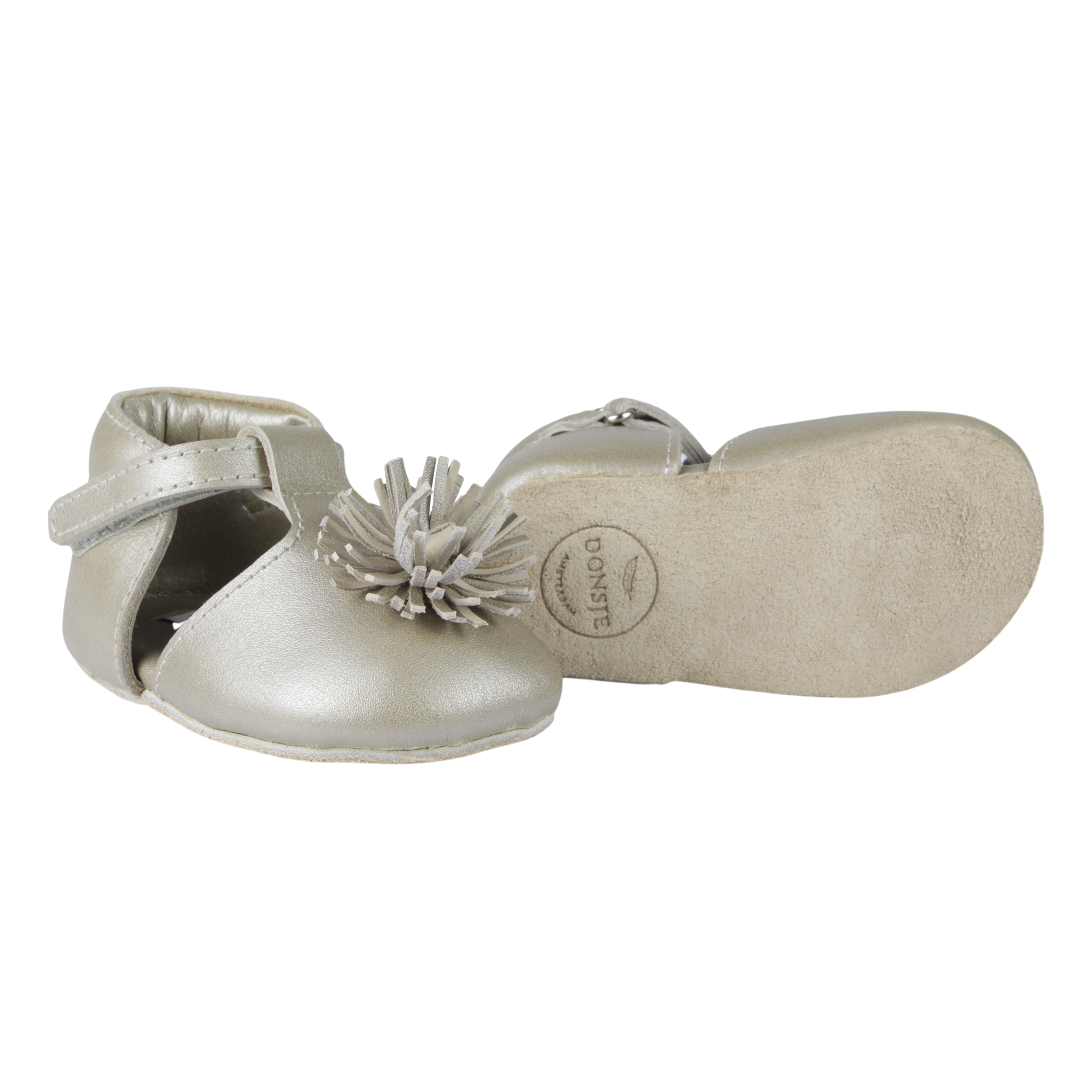 Poms Shoes | Champagne Metallic Leather