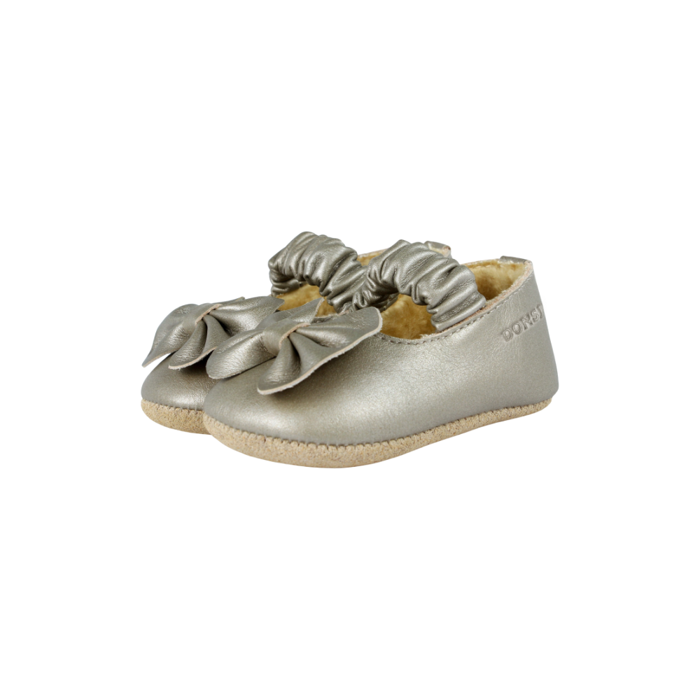Neni Ballerinas | Champagne Metallic Leather