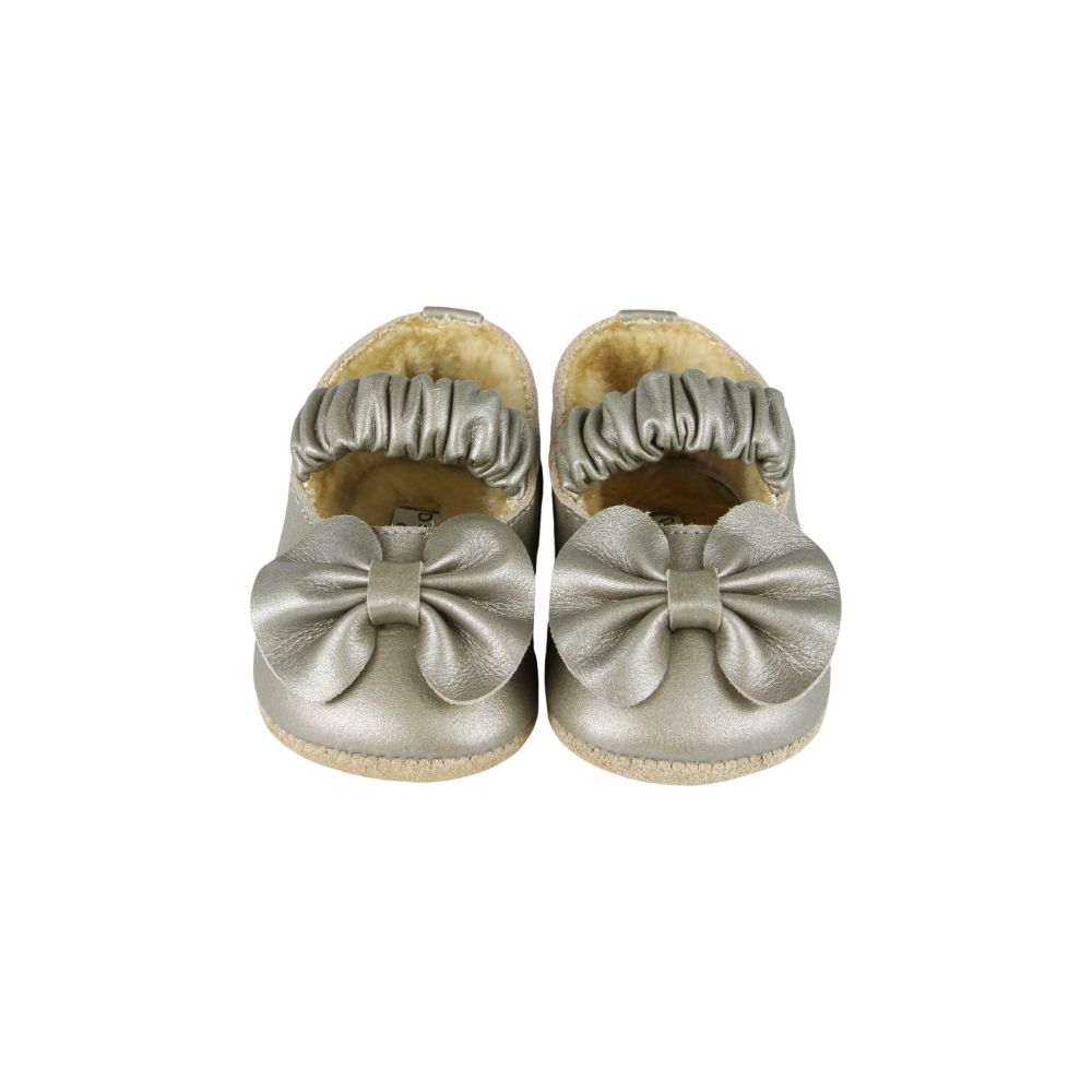 Neni Ballerinas | Champagne Metallic Leather