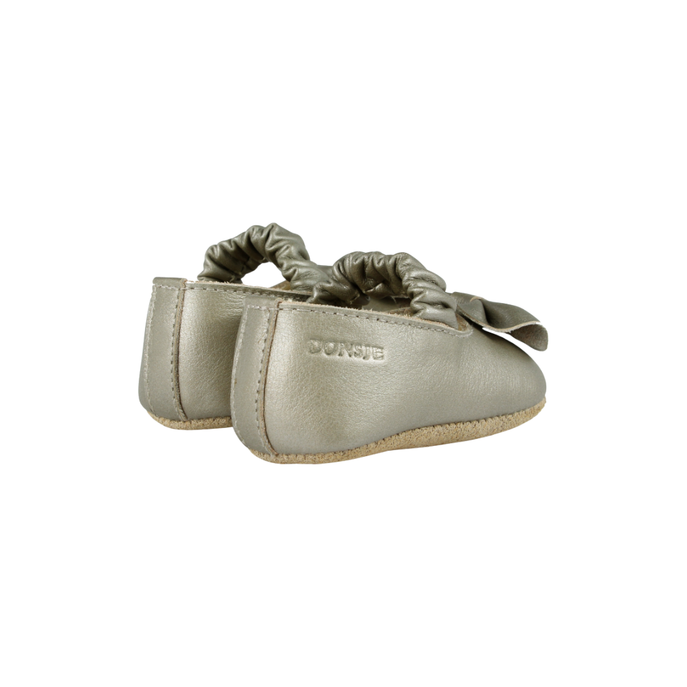 Neni Ballerinas | Champagne Metallic Leather