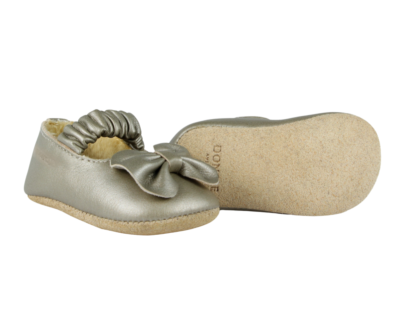 Neni Ballerinas | Champagne Metallic Leather