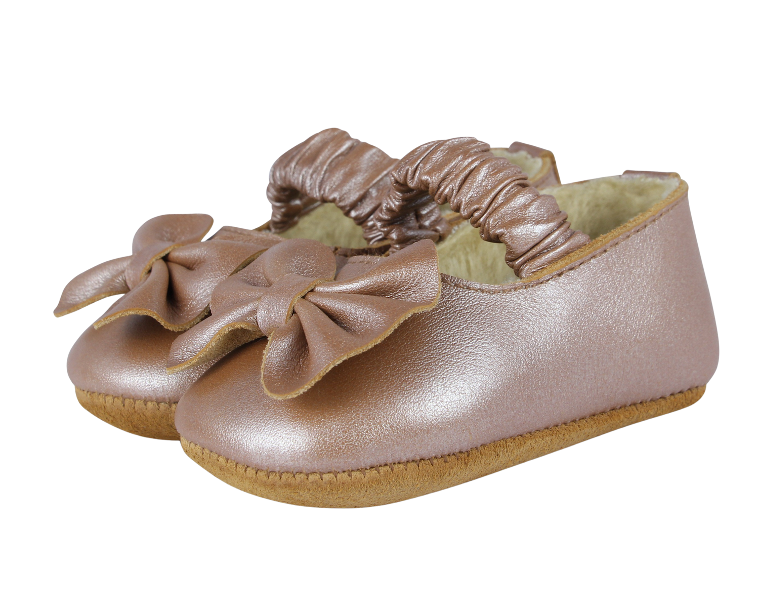 Neni Ballerinas | Clay Metallic Leather