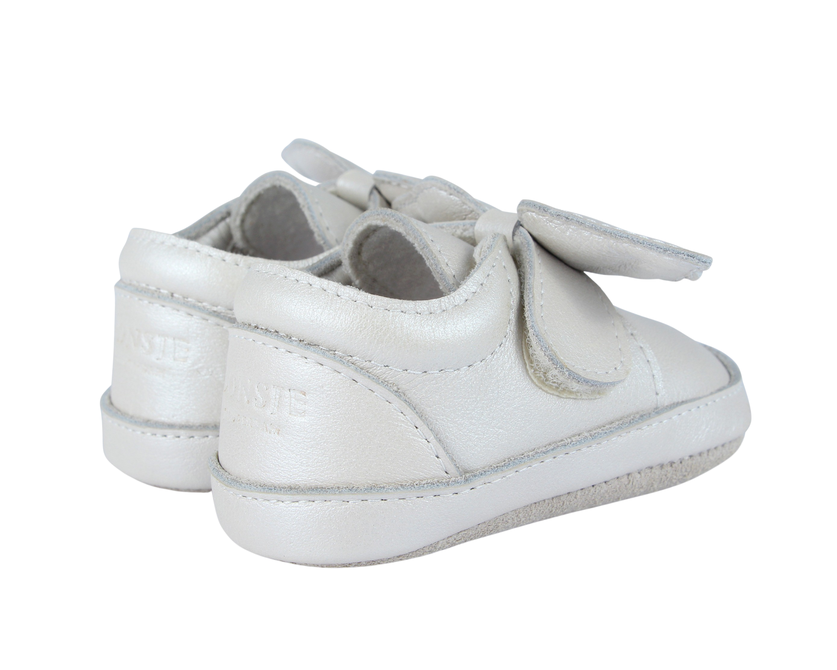 Sela Shoes | Off White Metallic Leather