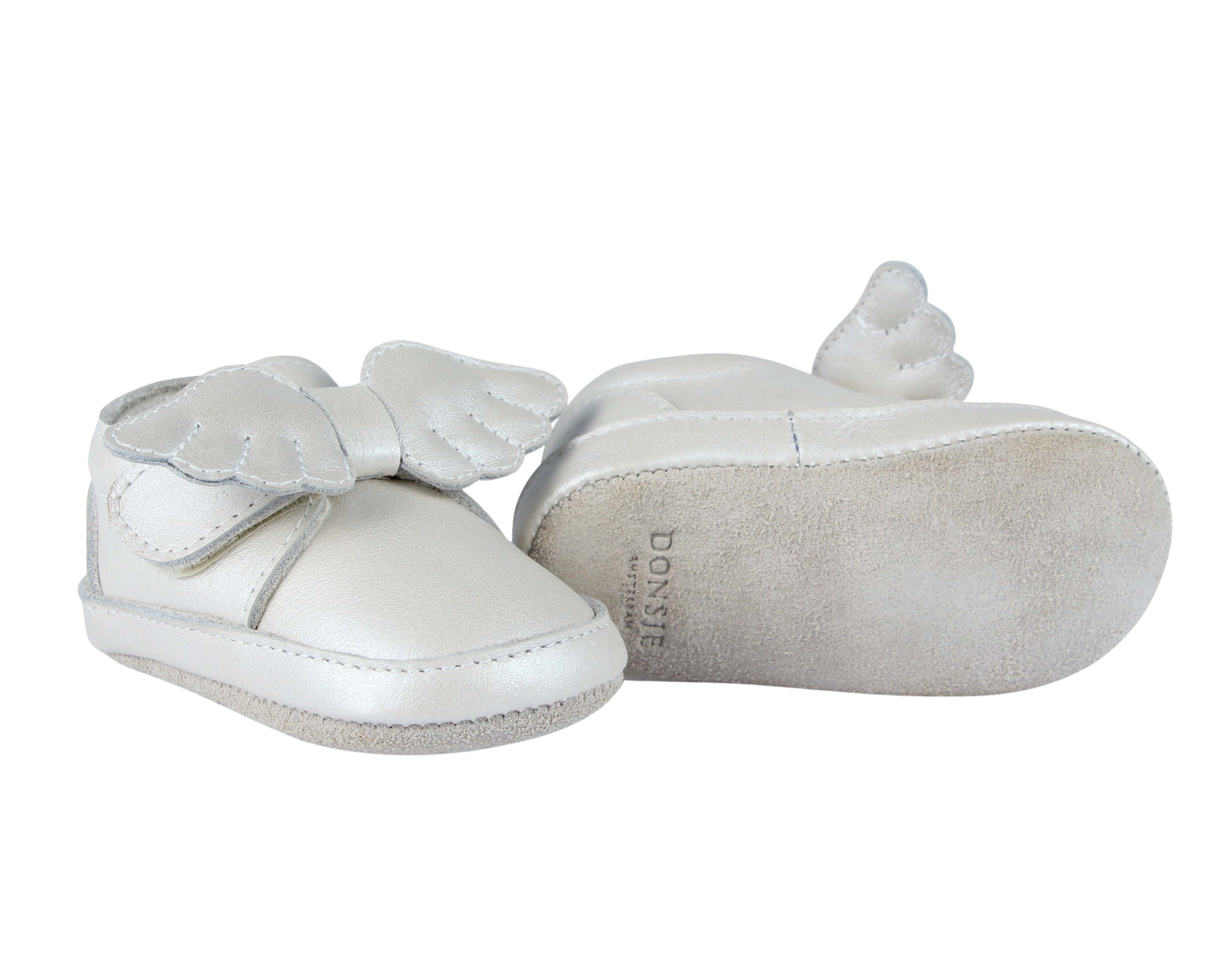 Sela Shoes | Off White Metallic Leather